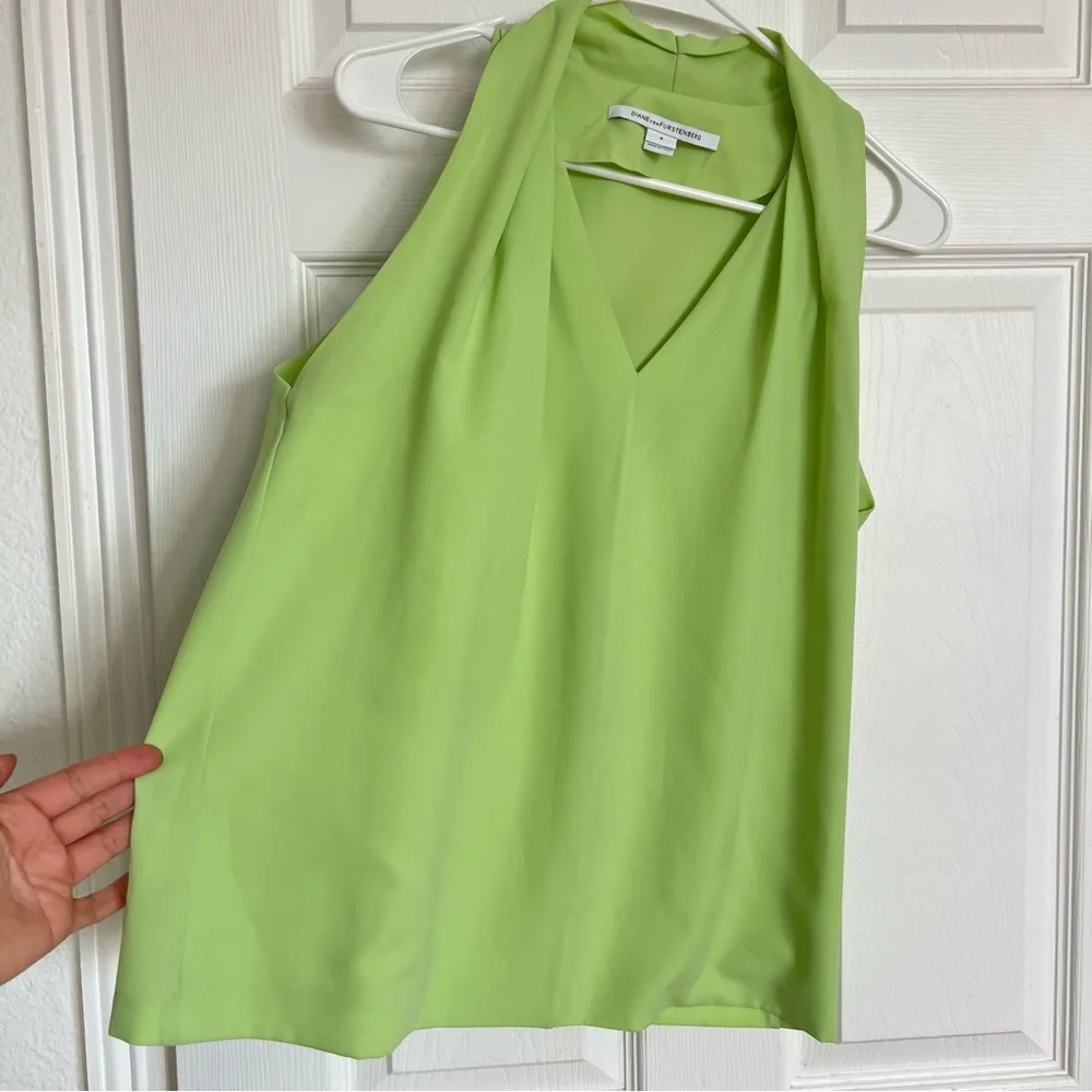 Diane Von Furstenberg | Reagan Draped Sleeveless Top - Picture 6 of 7